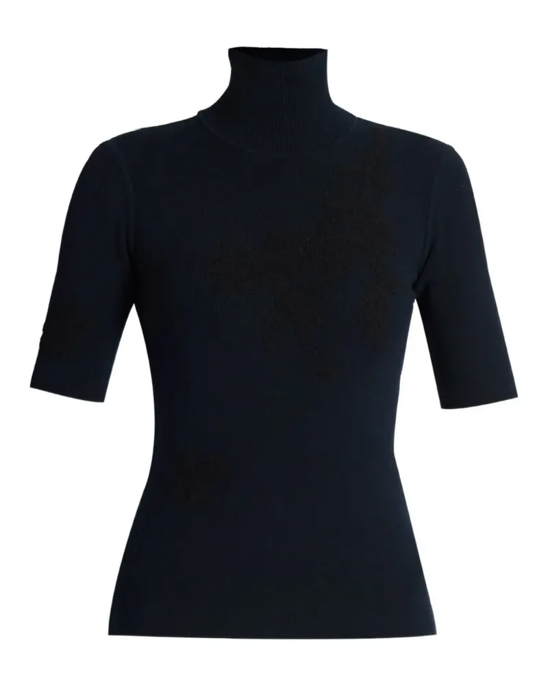 Erdem jacquard short sleeve sweater - Blau Blau