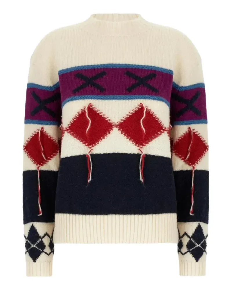 Iceberg diamond-patterned round-neck sweater - Nude Nude