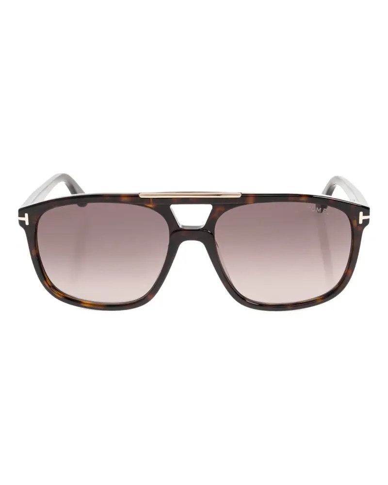 Tom Ford tortoiseshell-effect pilot-frame sunglasses - Braun Braun