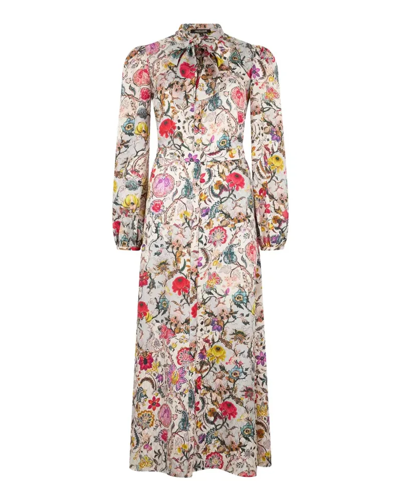 Roberto Cavalli floral-print midi dress - Nude Nude