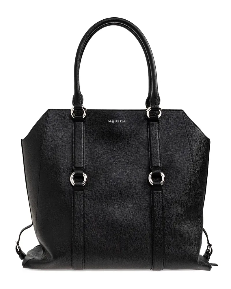 Alexander McQueen Farringdon Tote Bag mit Ringdetail - Schwarz Schwarz