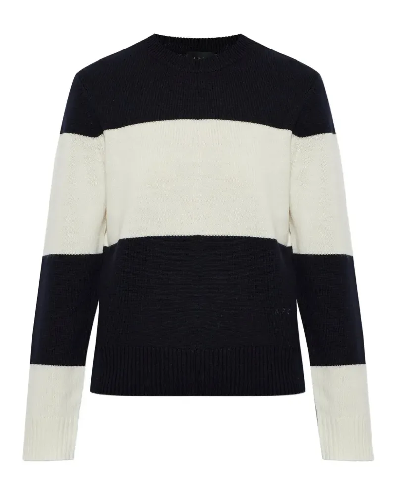 A.P.C. Amelle striped wool sweater - Nude Nude