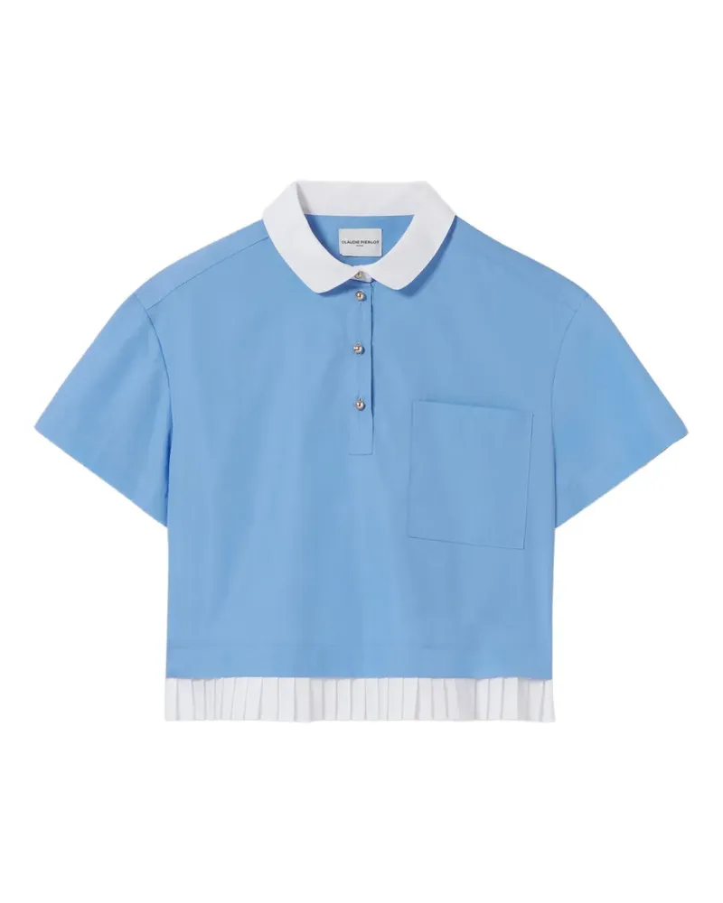 Claudie Pierlot Oberteil mit Bubikragen - Blau Blau