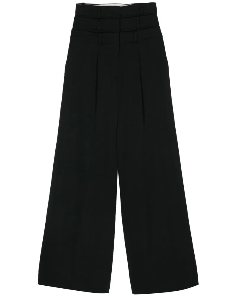 Viktor & Rolf Hose im Layering-Look - Schwarz Schwarz