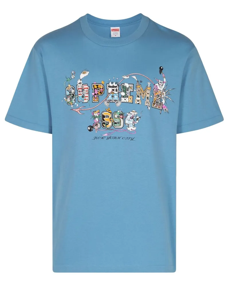 Supreme Being T-Shirt im College-Look - Blau Blau
