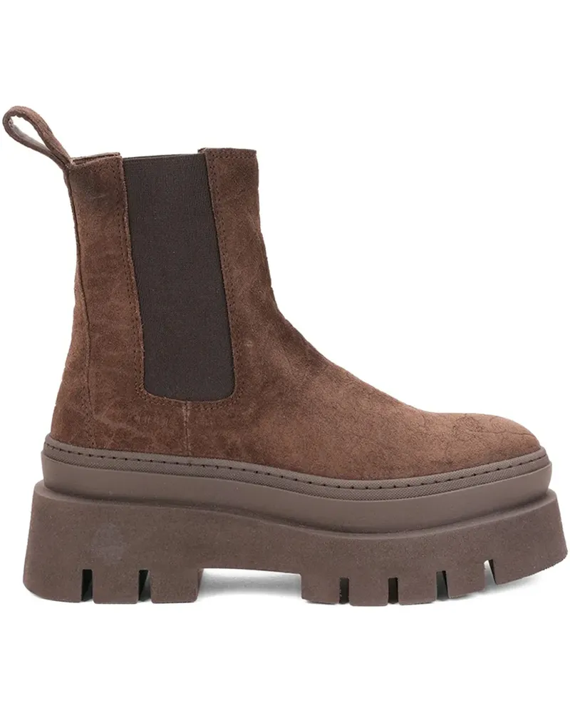 Copenhagen Chelsea-Boots mit Plateau - Braun Braun