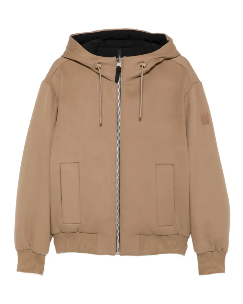 Mackage Niko logo-patch hooded jacket - Braun Braun