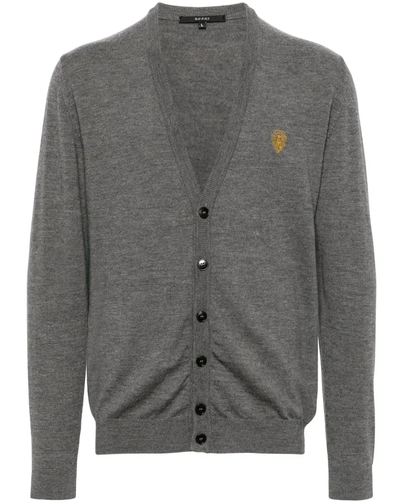 Gucci Cardigan mit Logo-Stickerei - Grau Grau
