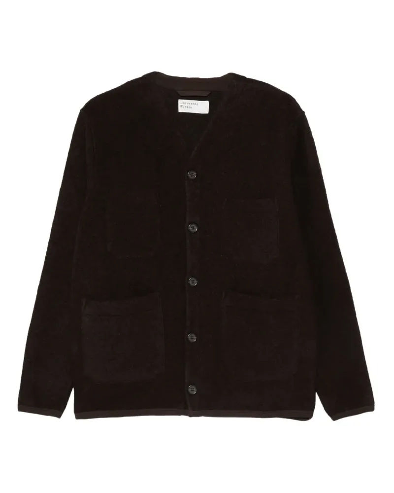 Universal Works wool patch-pocket cardigan - Braun Braun