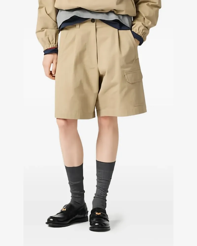Miu Miu Shorts mit Logo - Nude Nude