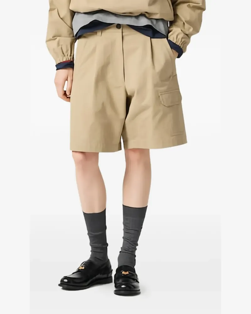 Miu Miu Shorts mit Logo - Nude Nude