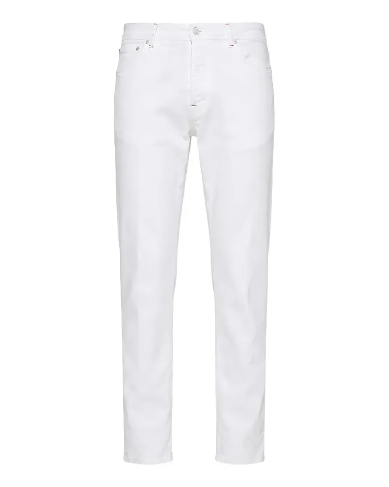 Kiton logo-patch jeans - Weiß Weiß