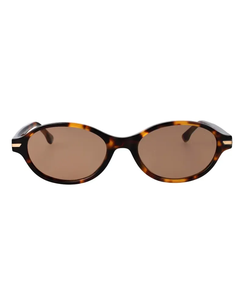 Victoria Beckham Sonnenbrille mit ovalem Gestell - Braun Braun