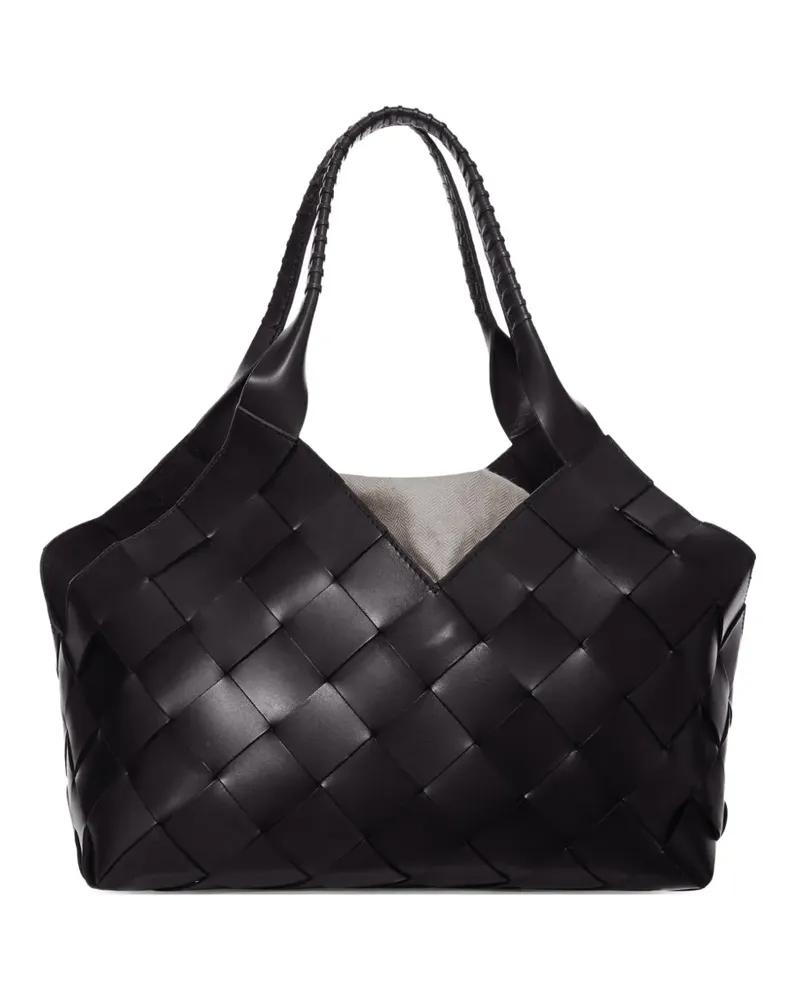 Dragon Diffusion braided-handle tote bag - Schwarz Schwarz