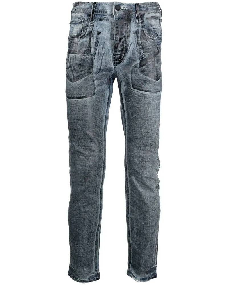 PURPLE BRAND Tief sitzende X-Ray Skinny-Jeans - Blau Blau