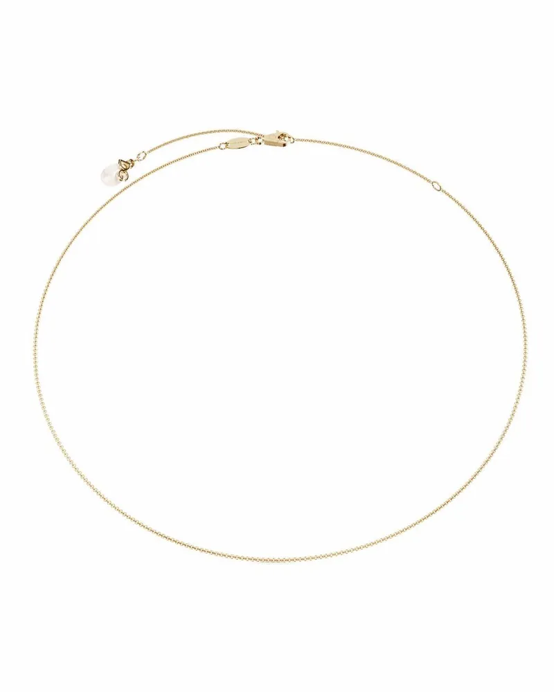Dolce & Gabbana 18kt Gelbgoldhalskette mit Perlenanhänger Gold