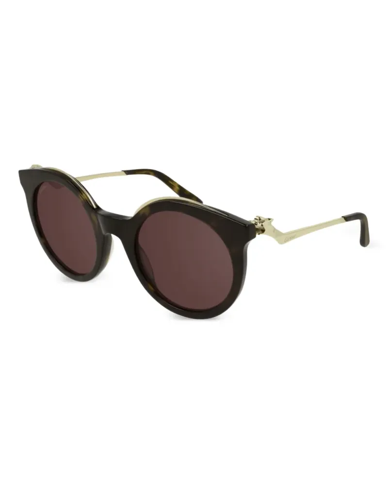 Cartier Runde Sonnenbrille - Braun Braun