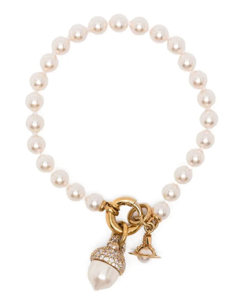 Vivienne Westwood pearl charm bracelet - Nude Nude