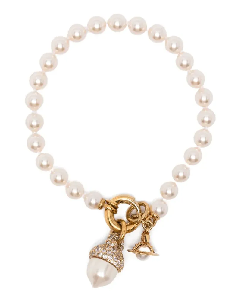 Vivienne Westwood pearl charm bracelet - Nude Nude