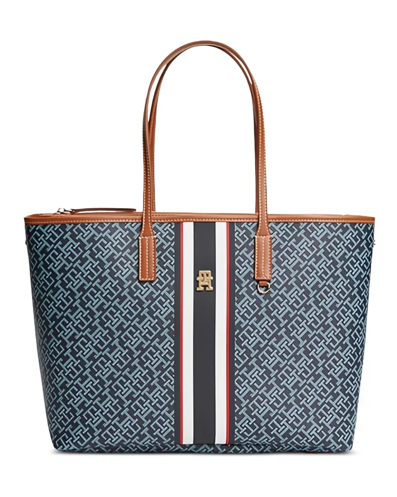 Tommy Hilfiger TH Monoplay Signature-Tote Bag - Blau Blau