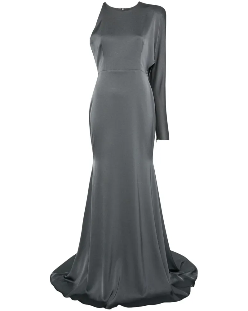 Alex Perry Asymmetrisches Abendkleid aus Satin - Grau Grau