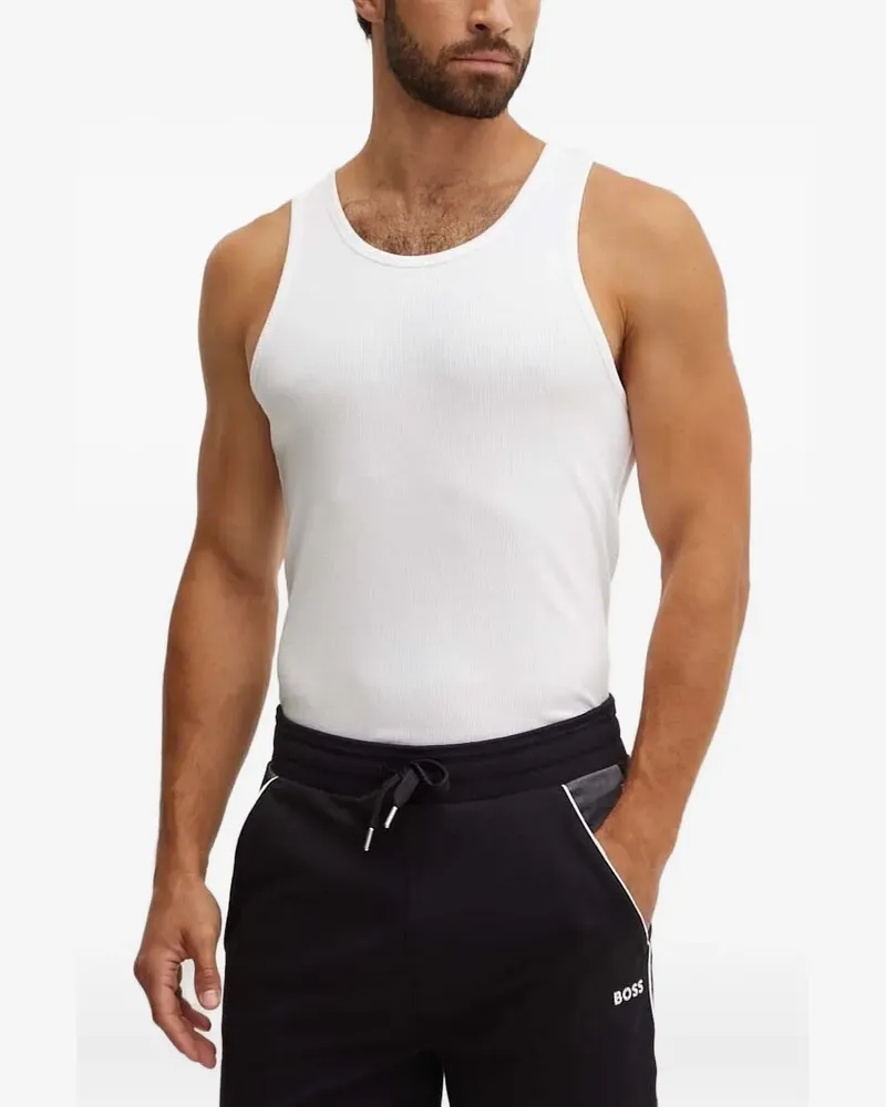 CDLP Fein geripptes Trägershirt - Weiß Weiß
