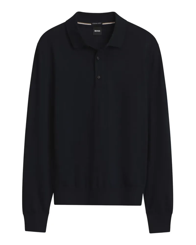 HUGO BOSS Pullover mit Polokragen - Blau Blau
