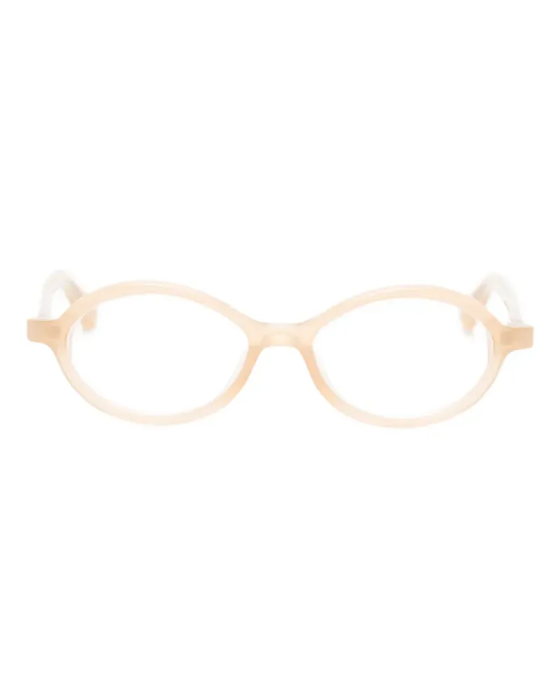 Jacquemus oval-frame glasses - Nude Nude