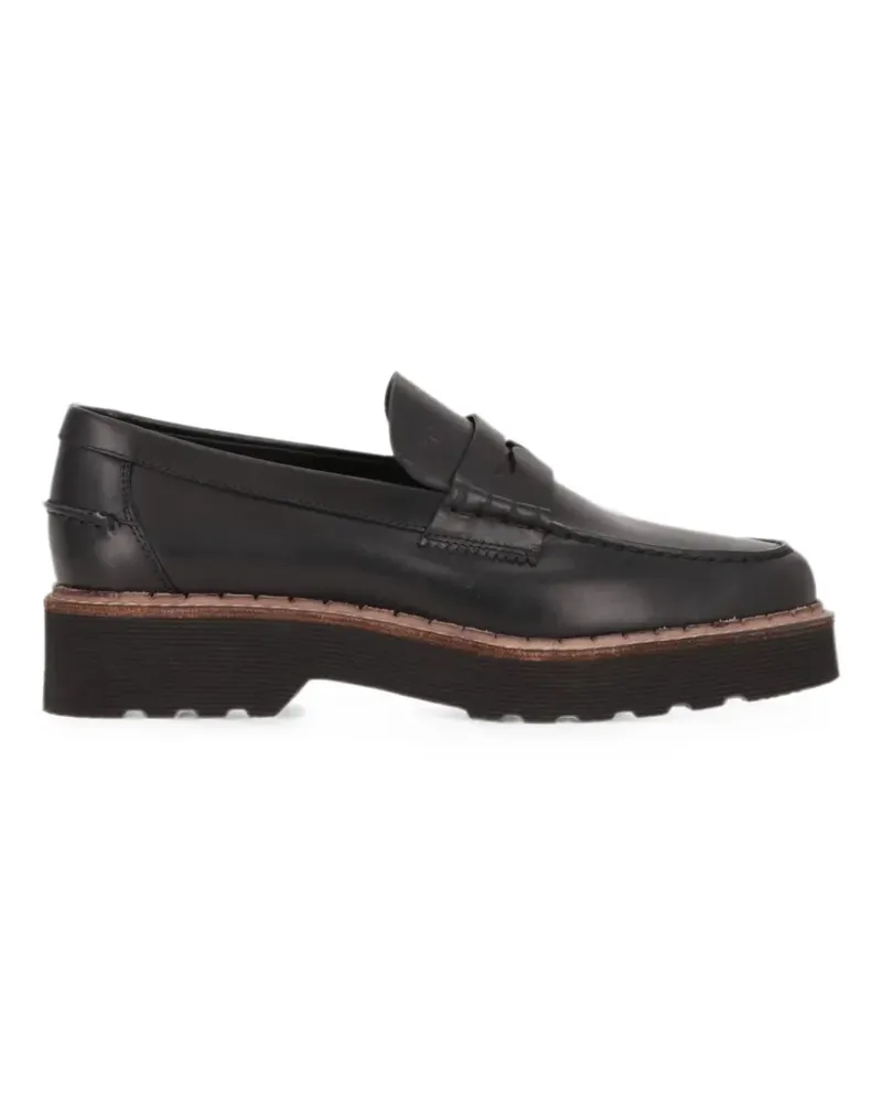 TOD'S leather penny loafers - Schwarz Schwarz