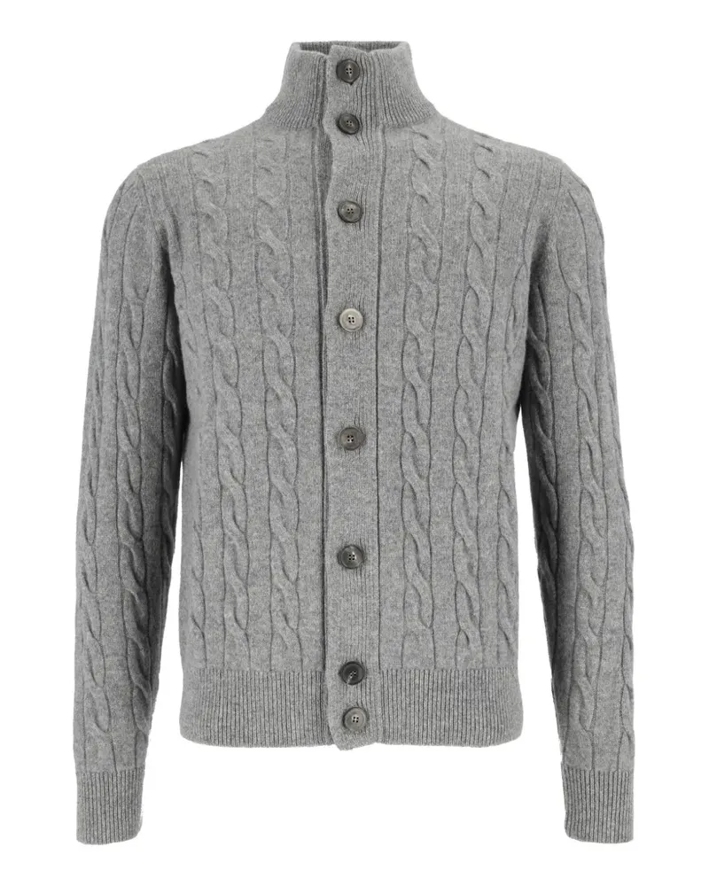 Filippo de Laurentiis Cardigan mit Zopfmuster - Grau Grau
