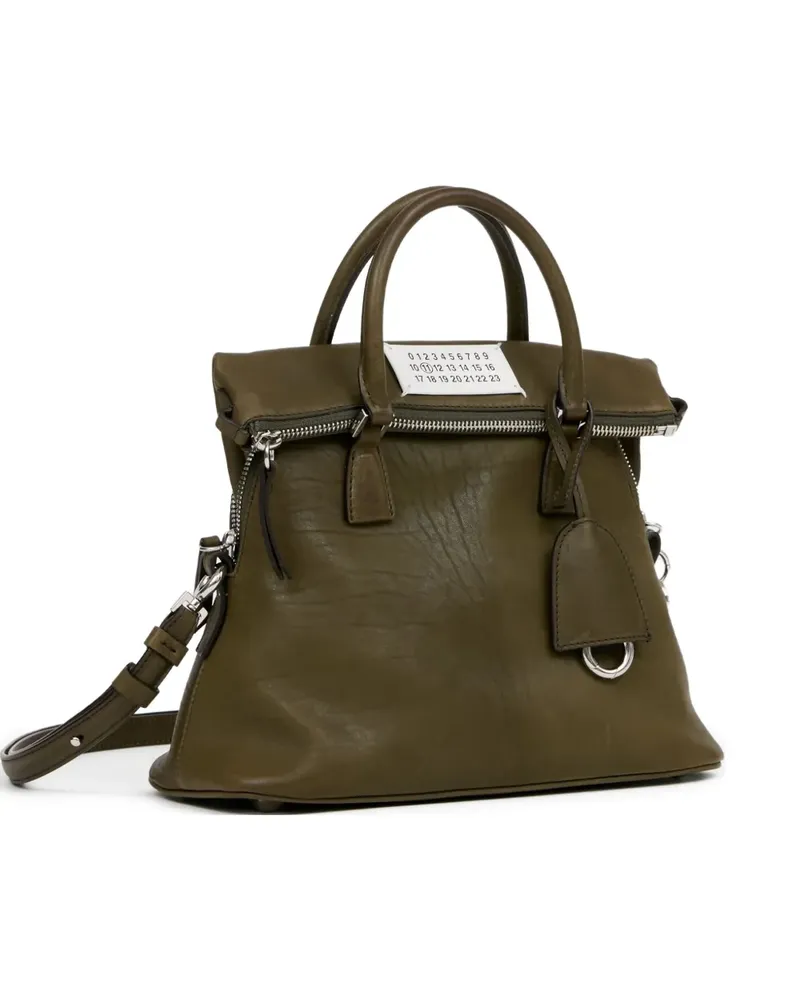 Maison Margiela Schultertasche mit Logo-Schild - Grün Grün