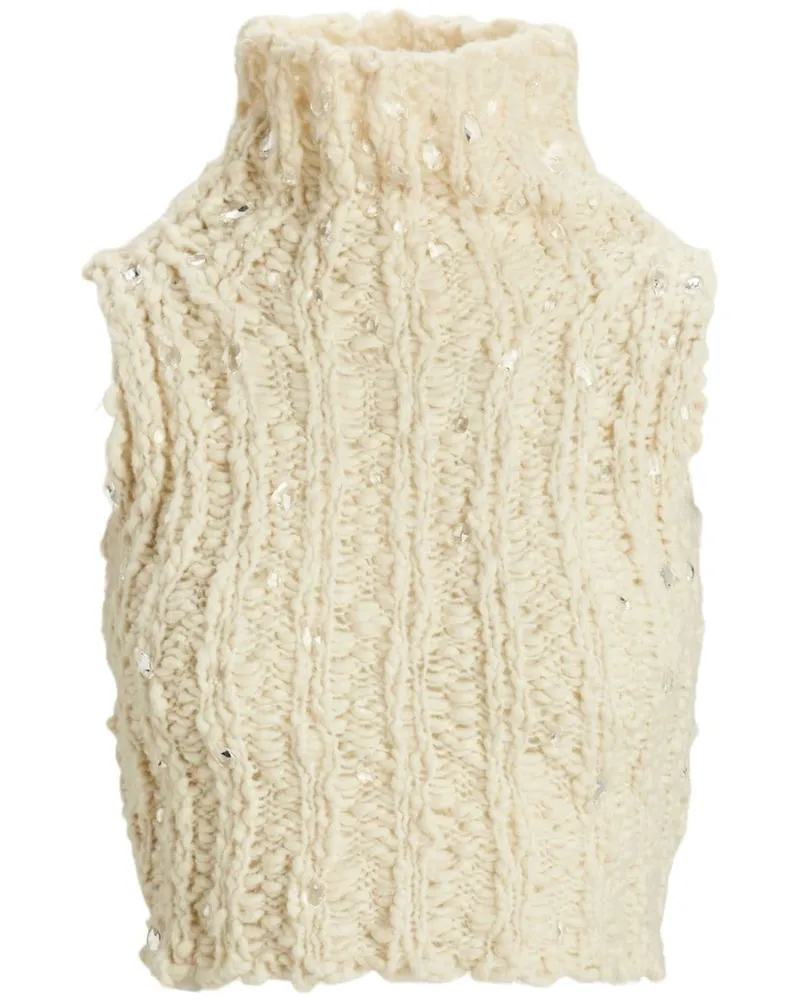 Ralph Lauren Tanktop mit Stehkragen - Weiß Weiß
