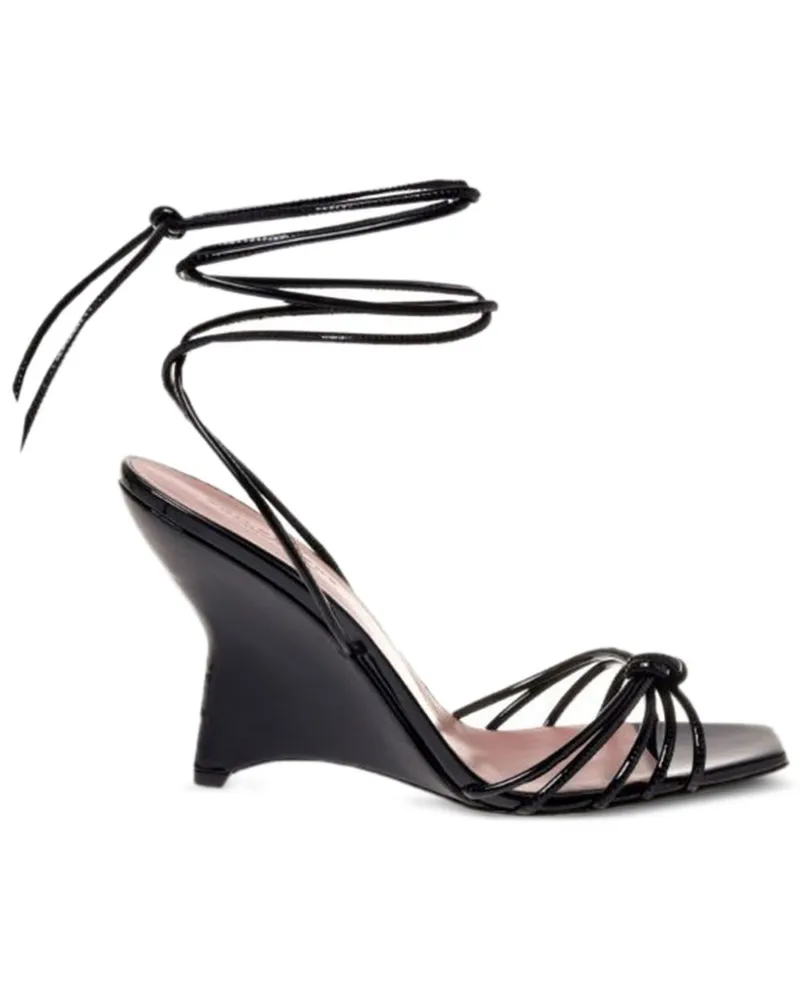Philosophy Di Lorenzo Serafini Sandalen aus Lackleder - Schwarz Schwarz