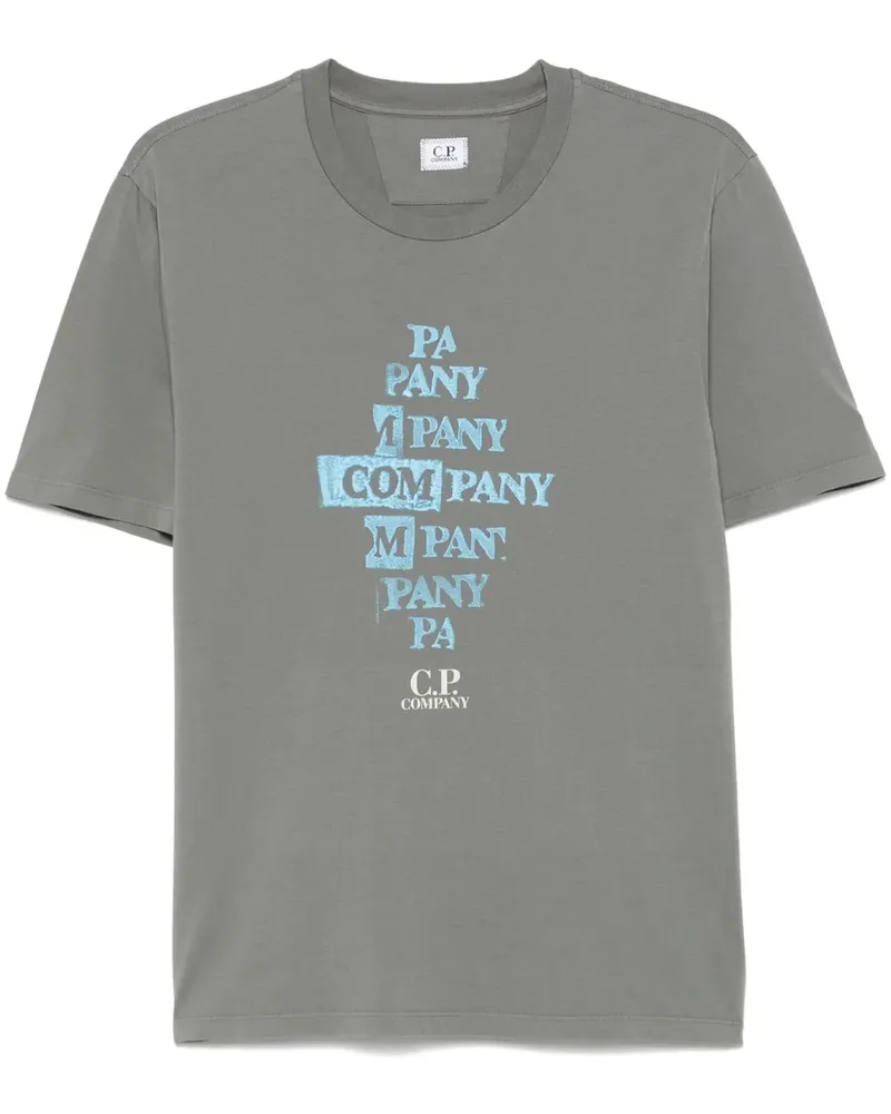 C.P. Company T-Shirt mit Logo-Print Grau