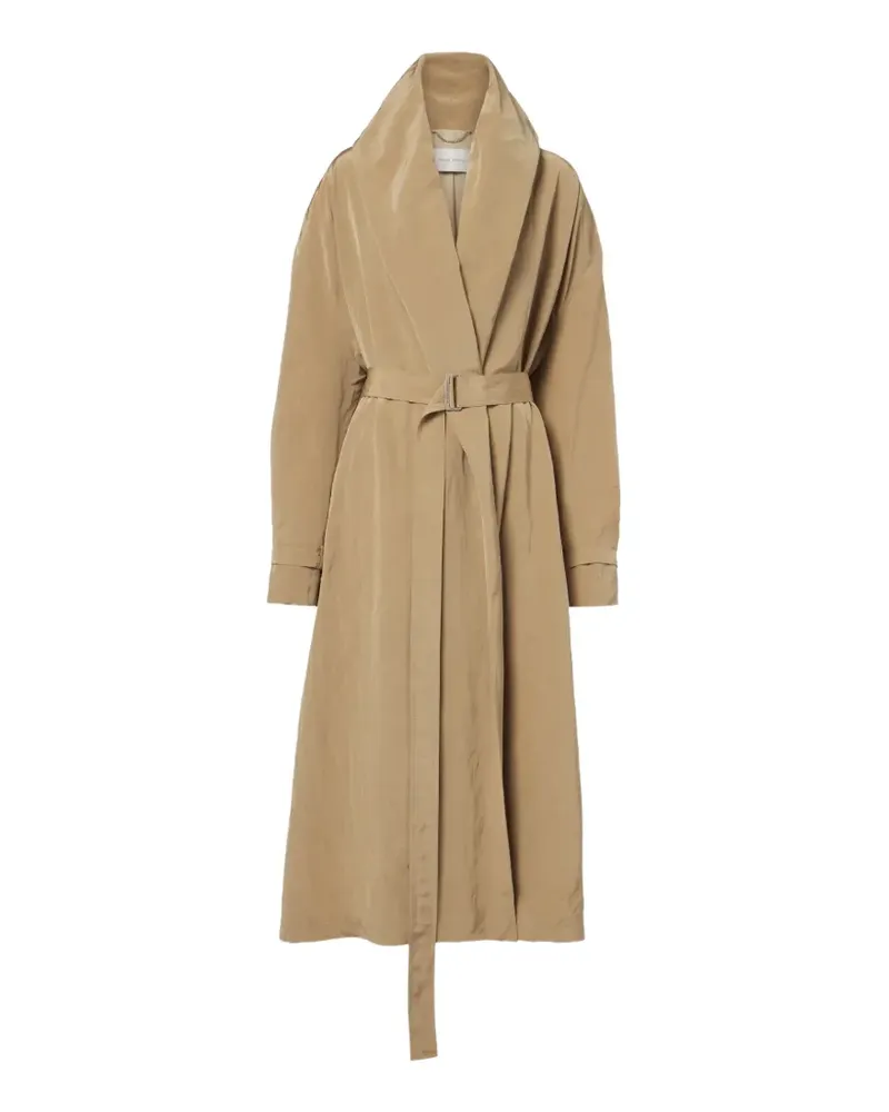 Magda Butrym belted shawl-collar trench coat - Nude Nude