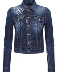 Dsquared2 Jeansjacke im Distressed-Look Blau