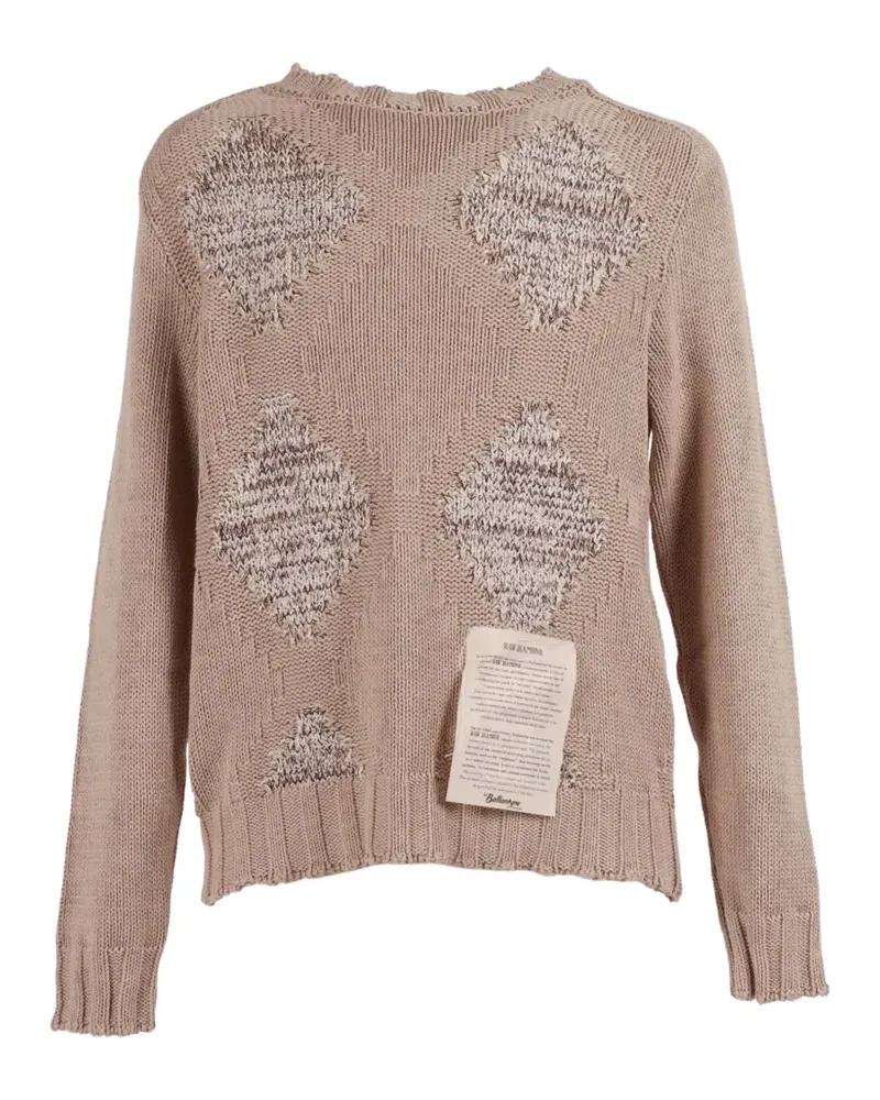 Ballantyne Raw Diamond intarsia-knit sweater - Nude Nude