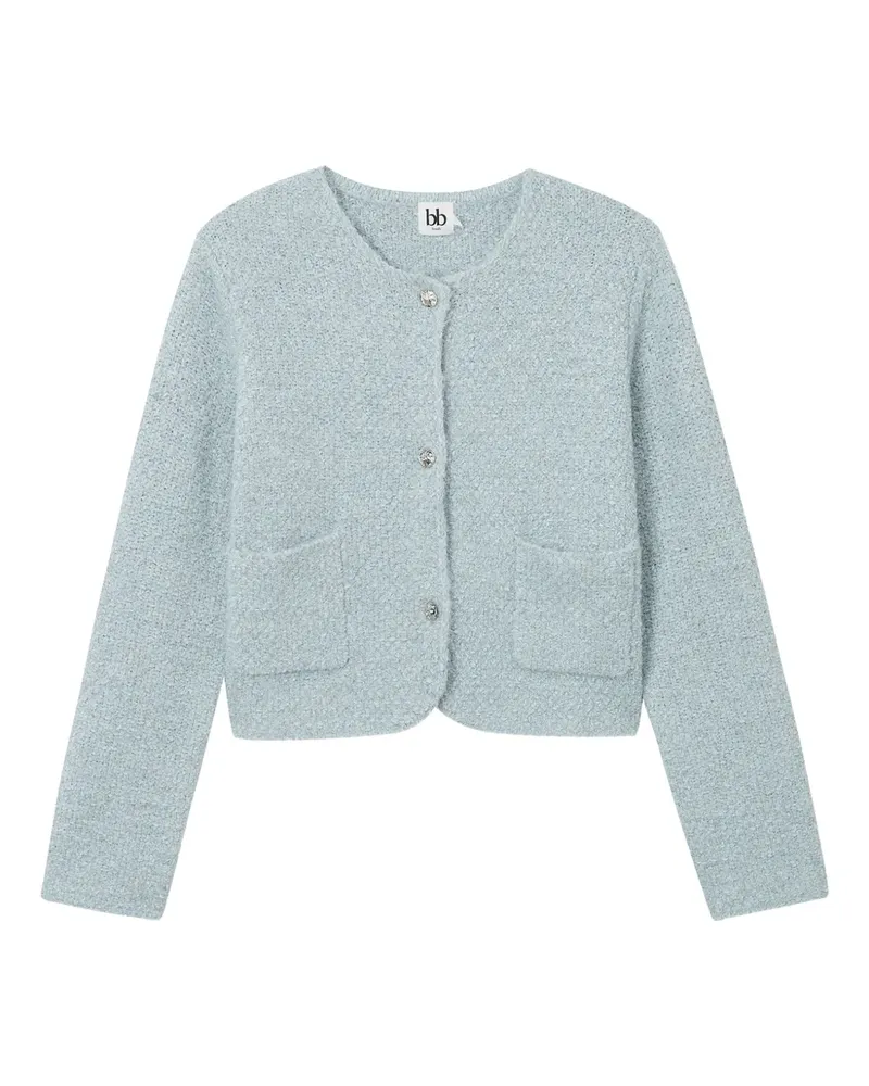 b+ab Geknöpfter Cardigan mit Taschen - Blau Blau