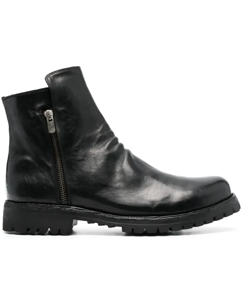 Officine Creative Italia Iconik Stiefel mit Reißverschluss - Schwarz Schwarz