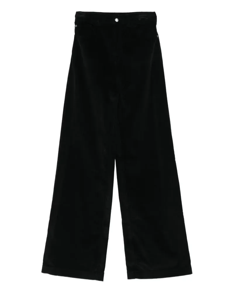 Emporio Armani Straight-Leg-Hose aus Cord - Schwarz Schwarz