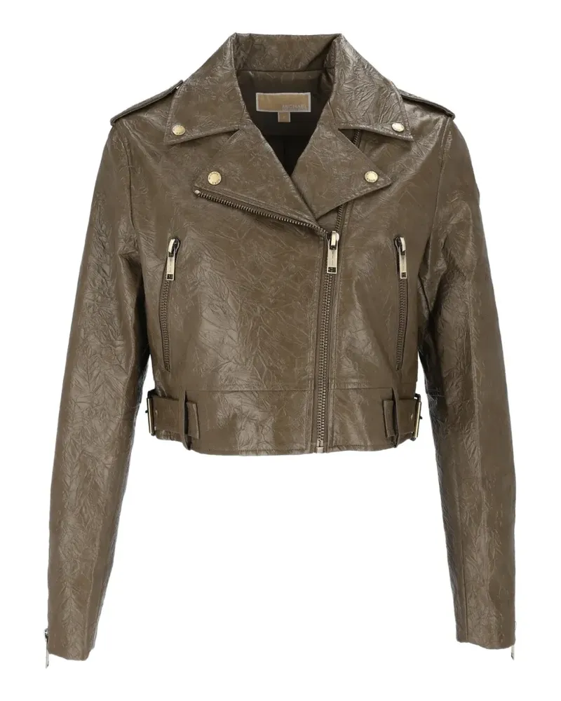 Michael Kors long-sleeved biker jacket - Braun Braun
