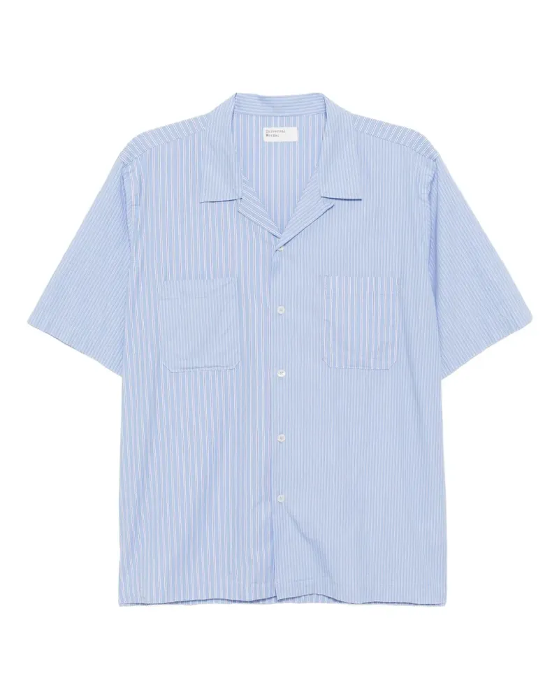 Universal Works Sal Road Hemd - Blau Blau
