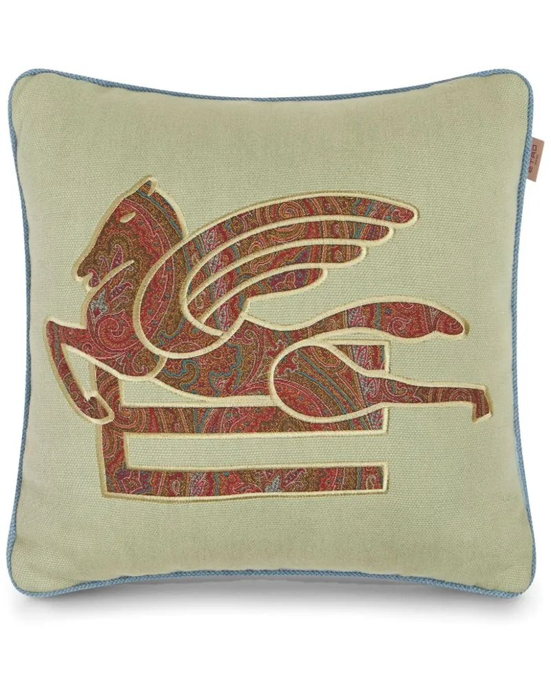 Etro Kissen mit Stickerei (45cm x 45cm) - Grün Grün
