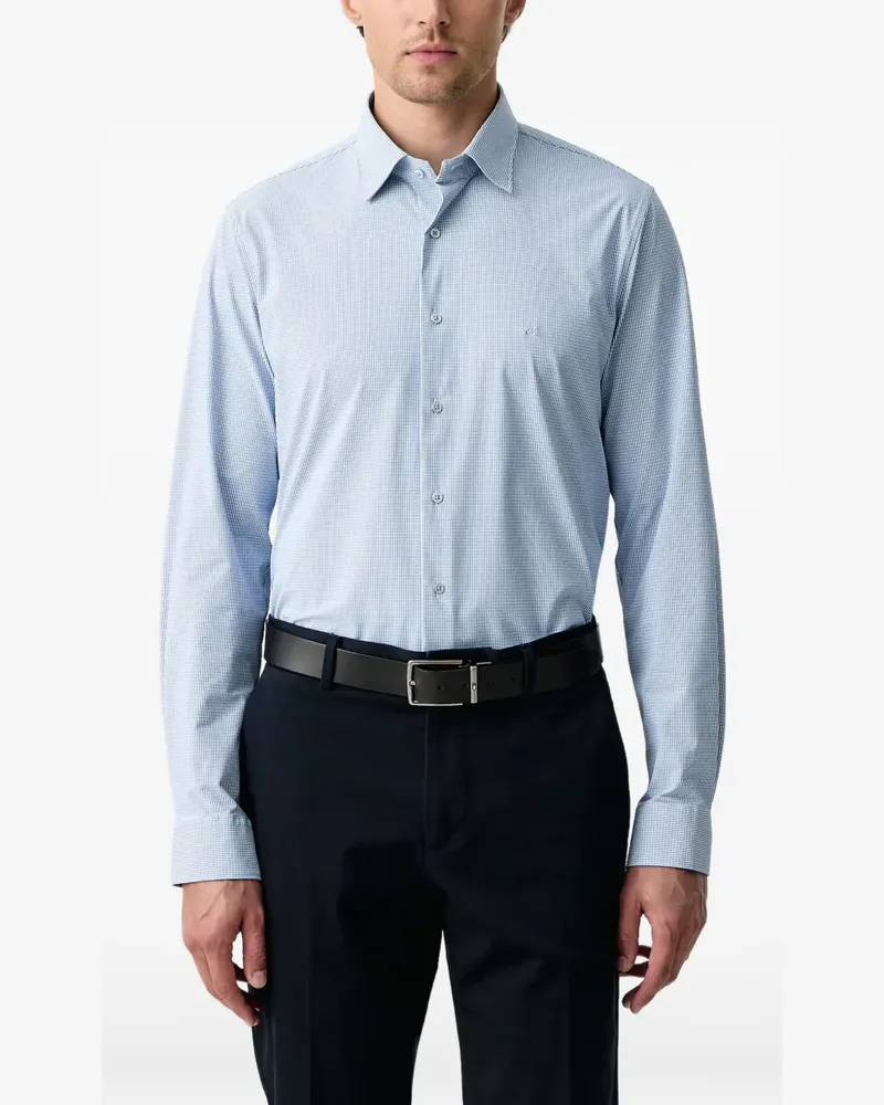 Michael Kors gingham long-sleeve shirt - Blau Blau