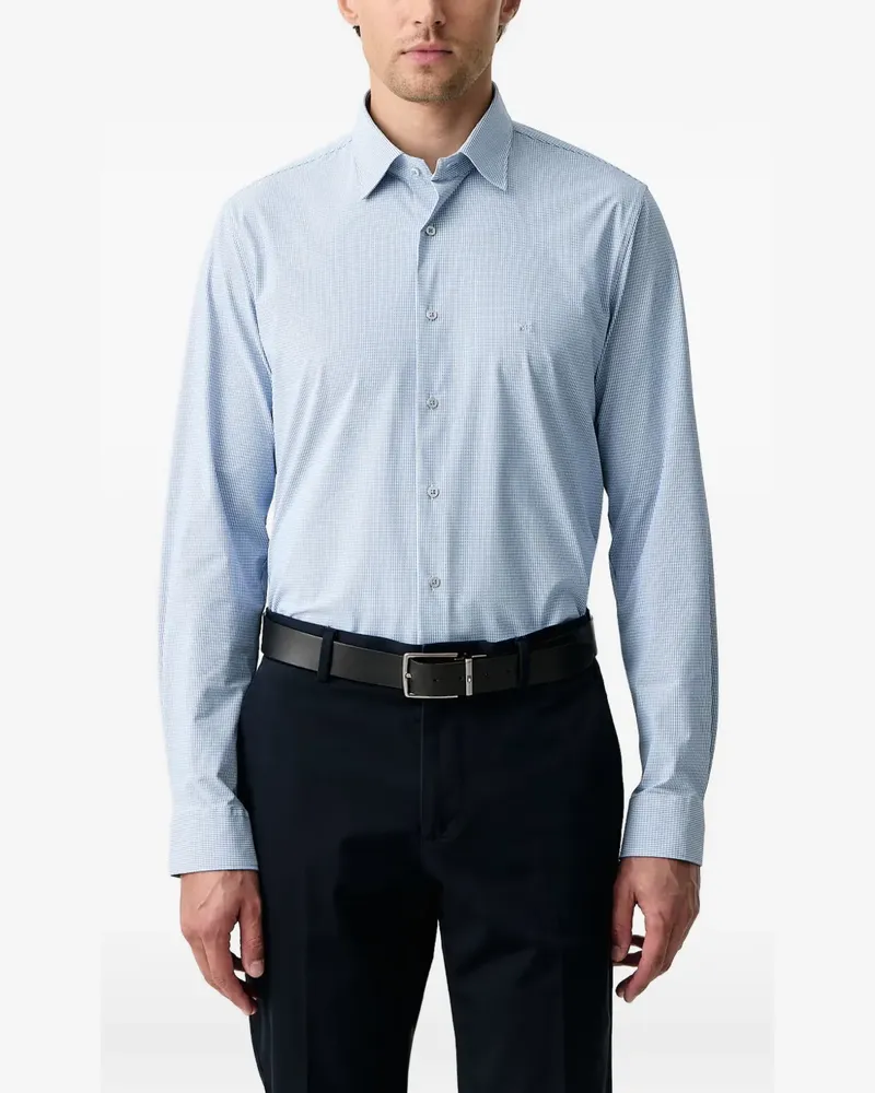 Michael Kors gingham long-sleeve shirt - Blau Blau