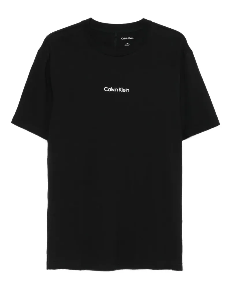 Calvin Klein T-Shirt mit Logo-Stickerei - Schwarz Schwarz