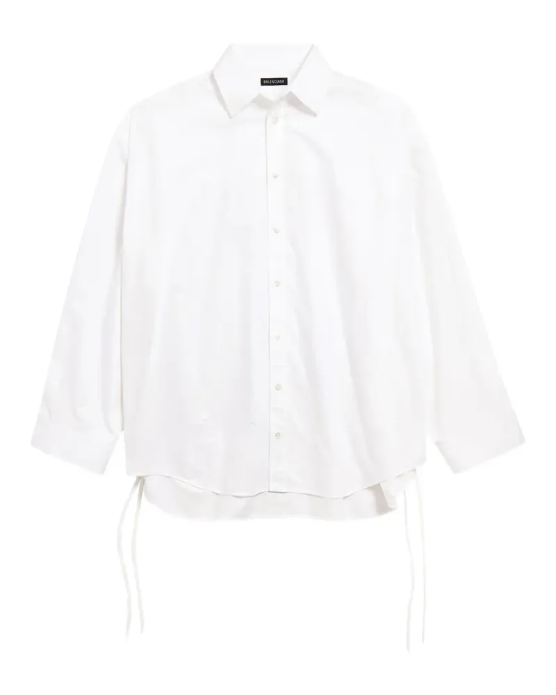 Balenciaga drawstring-detail shirt - Weiß Weiß