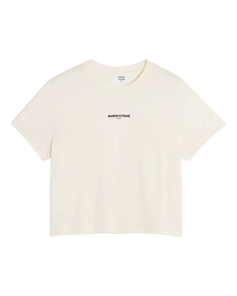 Kitsuné T-Shirt mit Logo-Print - Nude Nude