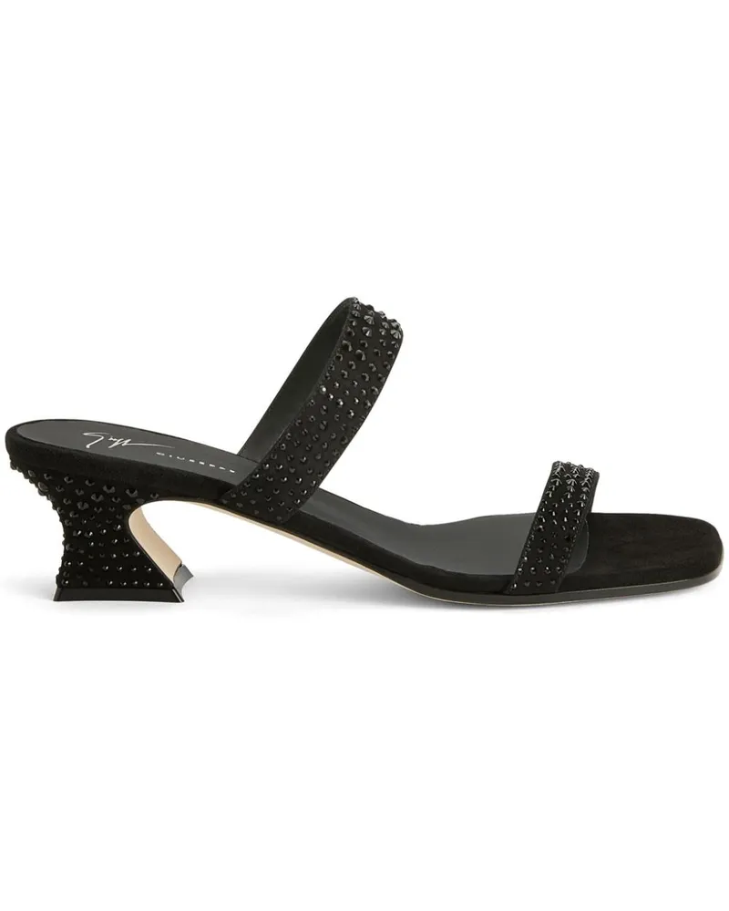 Giuseppe Zanotti Aude Strass Sandalen 45mm - Schwarz Schwarz