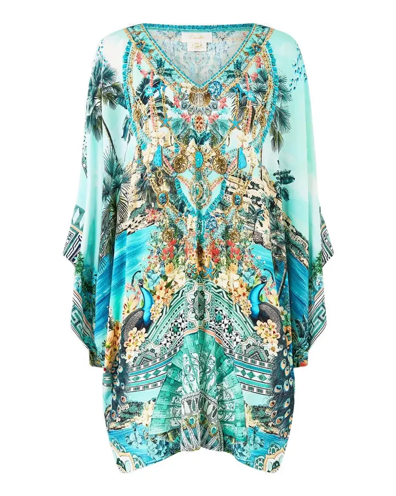 Camilla bat-sleeve dress - Blau Blau